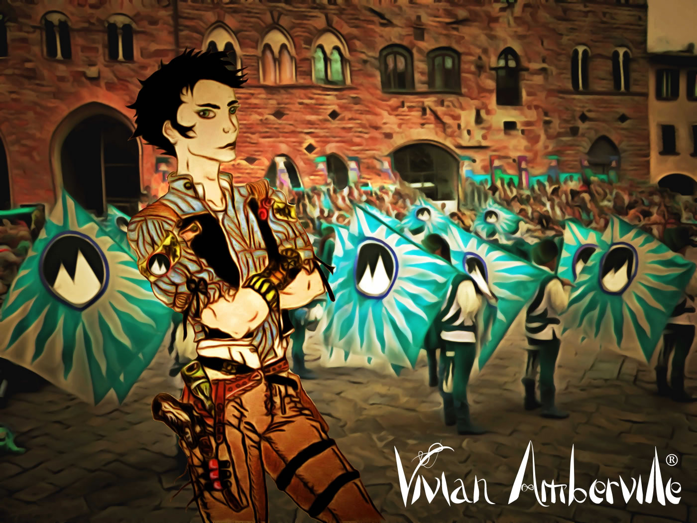 Prince Runar Silfrista with his turquoise army