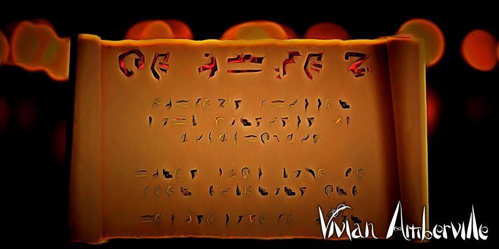 The official language spoken by Alarians on their interdimensional world Ærria